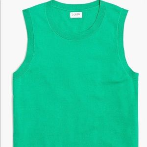 J Crew shell sweater (tank top). Emerald Green. Size Small. NWT